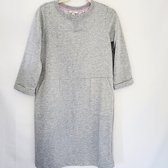 Boden Hannah Sweatshirt Dress Gray Size 